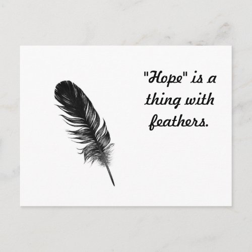 Hope is a thing with feathers Postcard