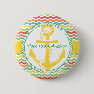 Hope is An Anchor Nautical Zigzag Buttons