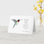&quot;Hope is&quot; Hummingbird Card