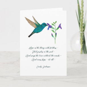 "Hope is" Hummingbird Card