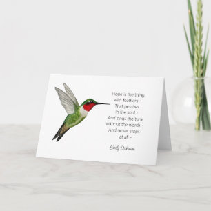 "Hope is" Hummingbird Card