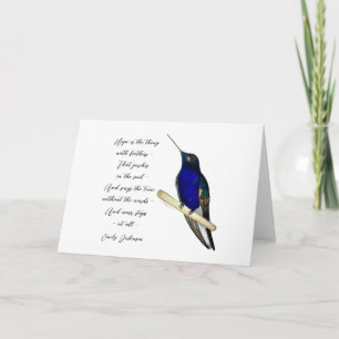 "Hope is" Hummingbird Card
