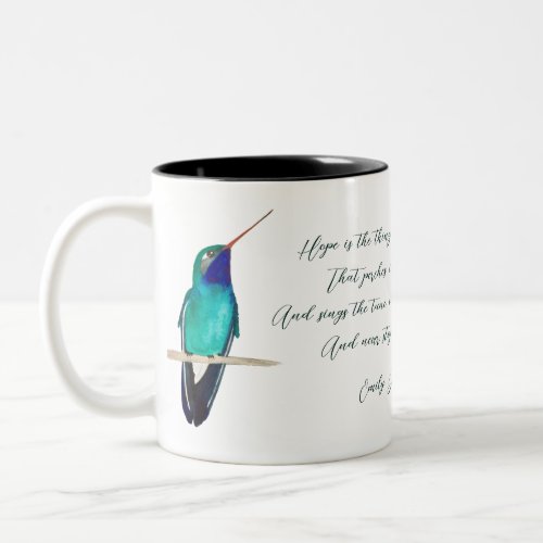Hope is Hummingbird Two_Tone Coffee Mug