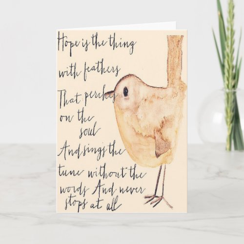 Hope is the Thing With Feathers Card