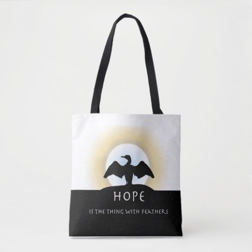 Hope is the thing with feathers tote