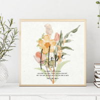 Hope-Jeremiah 29:11 orange floral