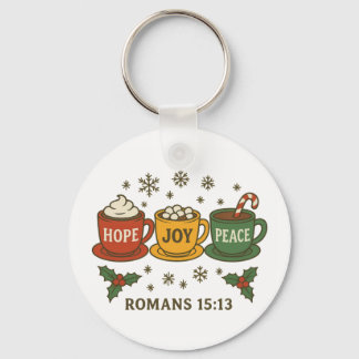 Hope joy Peace and Cocoa Keychain
