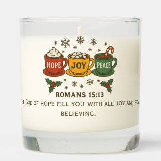 Hope joy Peace and Cocoa Scented Candle