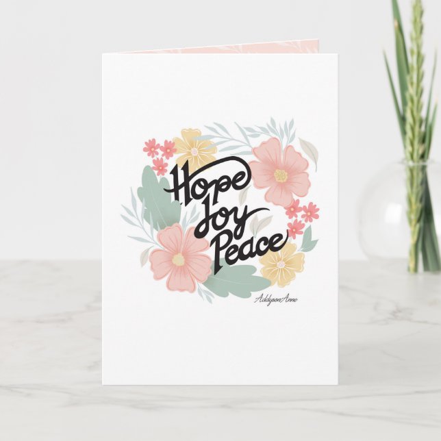 Hope, Joy, Peace Encouragement Card (Front)