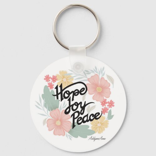 Hope Joy Peace Key Chain