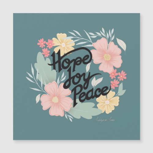 Hope Joy Peace Magnetic Card