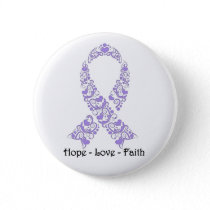 Hope Lavender Awareness Ribbon Button