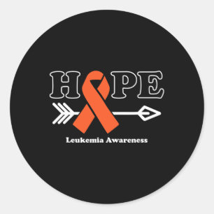 Hope - Leukemia Awareness Orange Ribbon  Classic Round Sticker