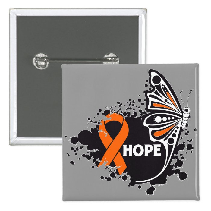 Hope Leukemia Butterfly Button