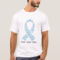 Hope Light Blue Awareness Ribbon T-Shirt