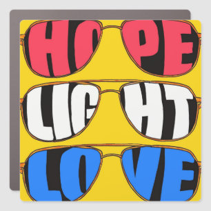 Hope Light Love Biden Car Magnet
