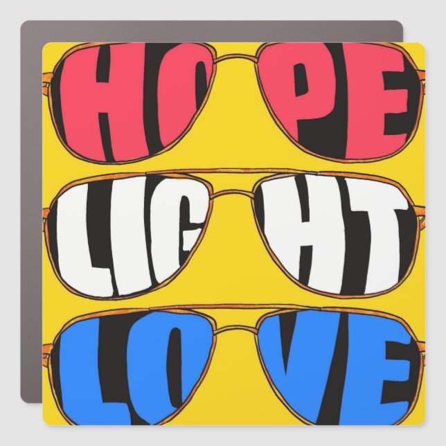 Hope Light Love Biden Car Magnet (Front)