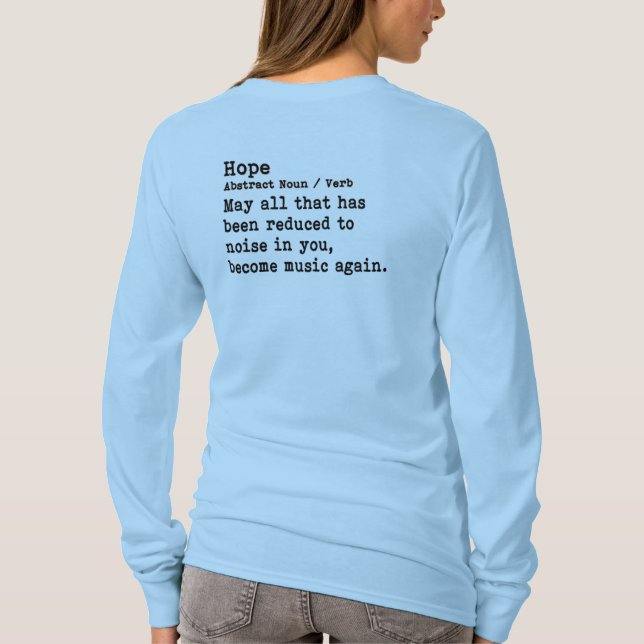 Hope: Long Sleeve Crew Neck T-Shirt (Back)