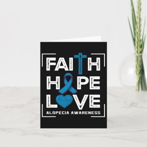 Hope Love Alopecia Awareness 1  Card