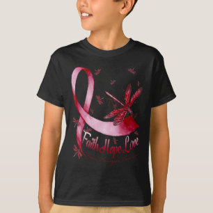 Hope Love Brain Aneurysm Awareness Dragonfly T-Shirt