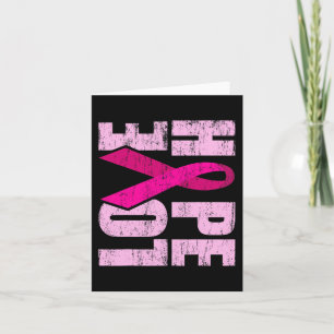 HOPE LOVE Breast Cancer Awareness World Cancer Day Card