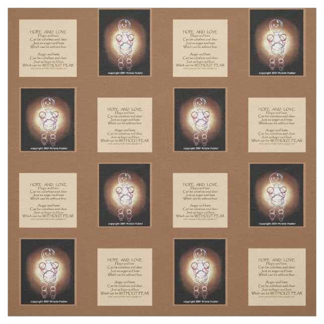 Hope & Love Bubble People fabric (Swatch)