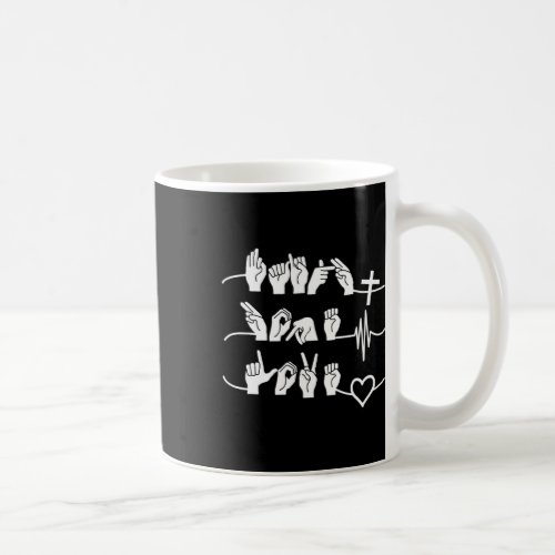 Hope Love _ Christian Religion Heartbeat Cross Hea Coffee Mug