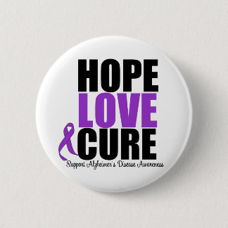 Hope Love Cure Alzheimer's Disease Pinback Button