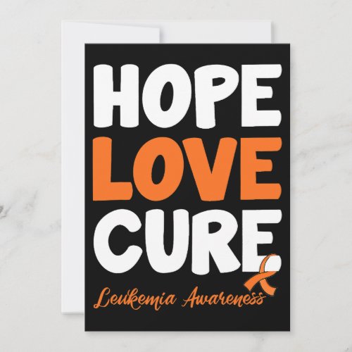 Hope Love Cure Aml Leukemia Awareness Invitation