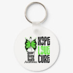 Hope Love Cure Grunge - Mental Health Awareness Keychain