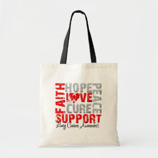 Hope Love Cure Lung Cancer Awareness Tote Bag