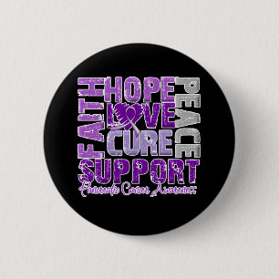 Hope Love Cure Pancreatic Cancer Awareness Button