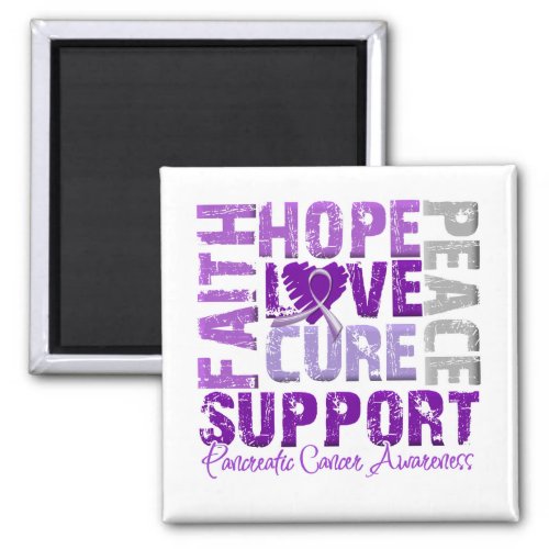 Hope Love Cure Pancreatic Cancer Awareness Magnet