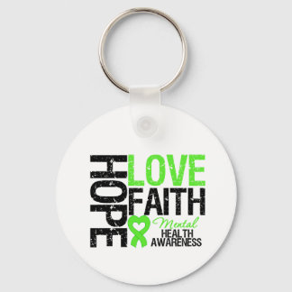 Hope Love Faith Mental Health Awareness Keychain