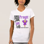 Hope Love Faith Prayer Ribbon Domestic Violence T-Shirt