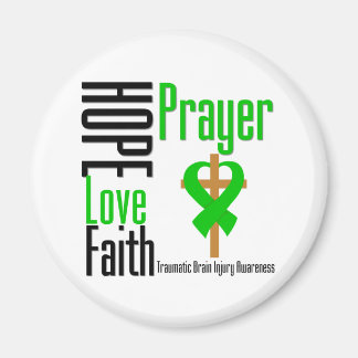 Hope Love Faith Prayer Traumatic Brain Injury Magnet