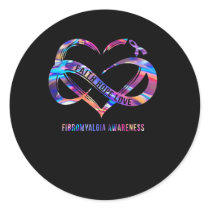 Hope Love Fibromyalgia Awareness 2  Classic Round Sticker