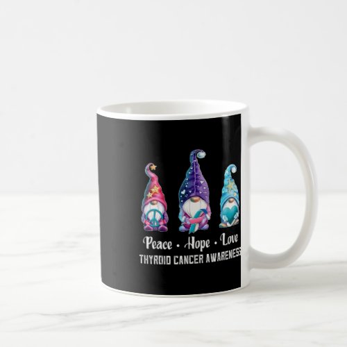 Hope Love Gnomes Thyroid Cancer Awareness  Coffee Mug