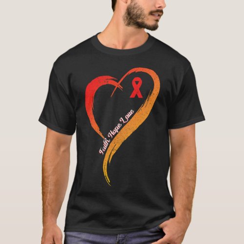 Hope Love Heart Disease Awareness Cardiologist  T_Shirt