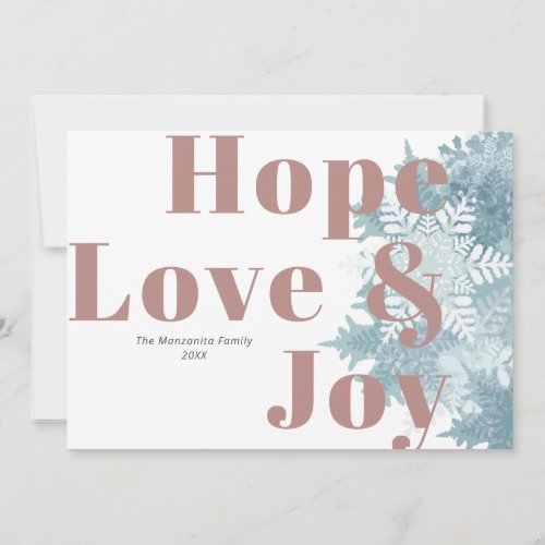 Hope Love  Joy Phot Snowflakes