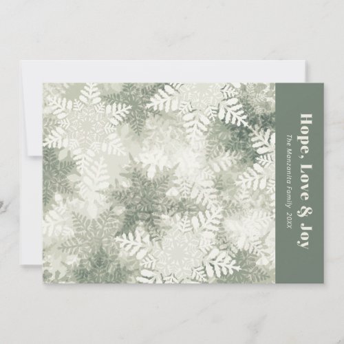 Hope Love  Joy Photo Sage Snowflakes