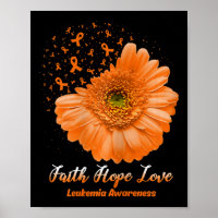 Hope Love Leukemia Awareness Flower Be Strong 