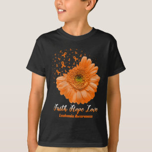 Hope Love Leukemia Awareness Flower Be Strong T-Shirt