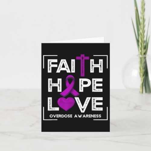 Hope Love Overdose Awareness Christian Women Suppo Card