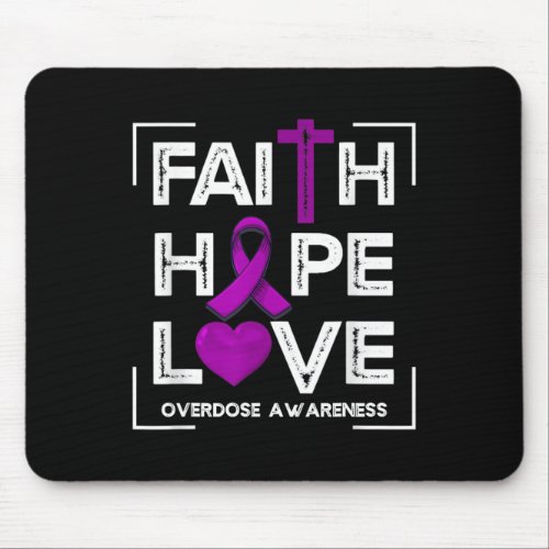 Hope Love Overdose Awareness Christian Women Suppo Mouse Pad