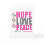 Hope Love Peace Ornament Holiday Card