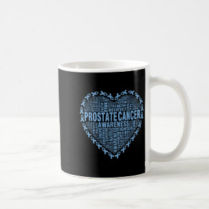 Hope Love Prostate Cancer Awareness Heart Light Bl Coffee Mug