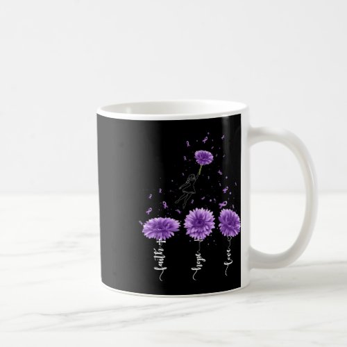 Hope Love Purple Sunflower Overdose Awareness  Coffee Mug