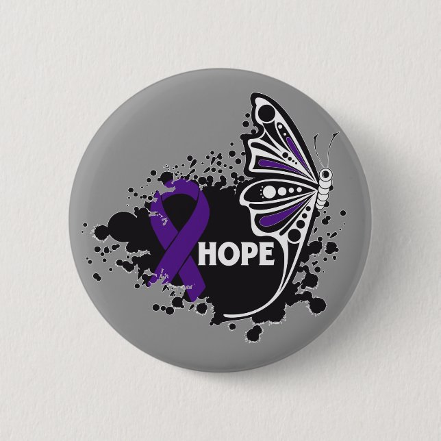 Hope Lupus Butterfly Pinback Button (Front)