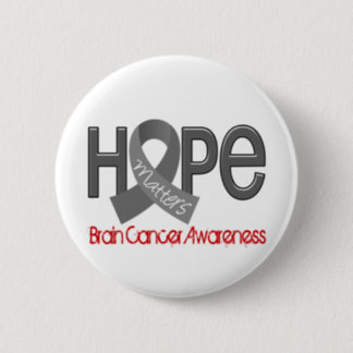 Hope Matters 2 Brain Cancer Pinback Button